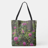 Tote Bag Rhododendrons roses dans une forêt florale (Dos)