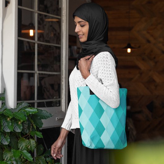 Tote Bag Rhombus bleu