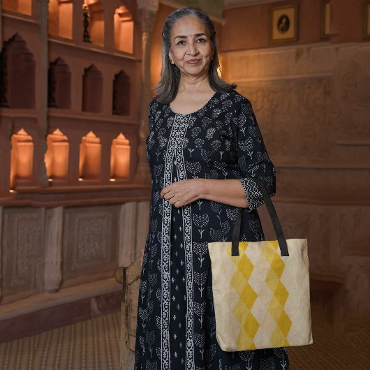 Tote Bag rhombus jaune