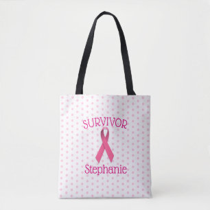 Tote Bag Ribbon Fourre-tout pour les survivants du cancer r