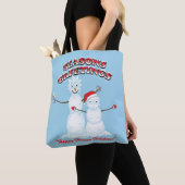 Tote Bag Rick et Morty | Bonnes Fêtes de snowmen (De près)