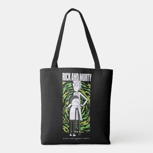 Tote Bag RICK ET MORTY™ | Morty Hugging Rick (Dos)