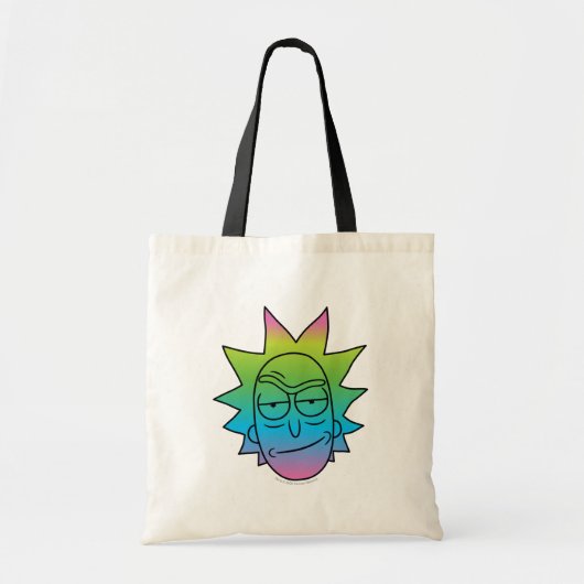 Tote Bag RICK ET MORTY™| motif Rainbow Rick Head (Devant)