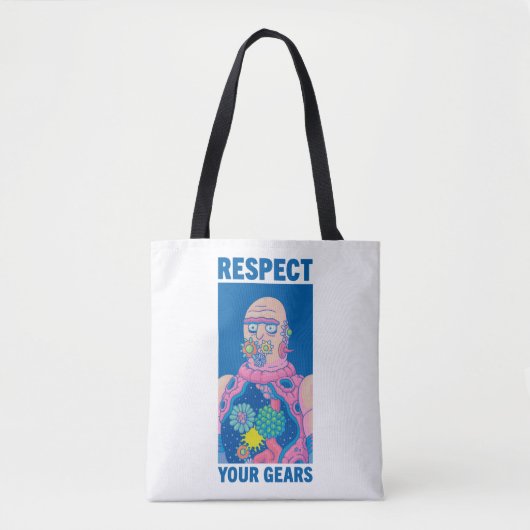 Tote Bag RICK ET MORTY™ | Respectez vos engrenages (Devant)