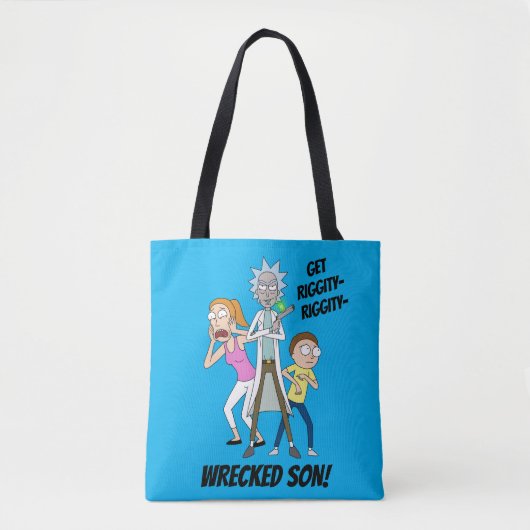 Tote Bag RICK ET MORTY™ | Rick, Morty et Summer (Devant)