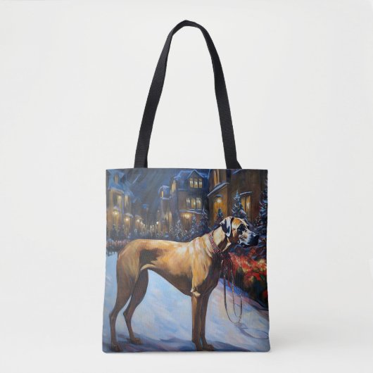 Tote Bag Ridgeback rhodésien période de Noël festive (Devant)