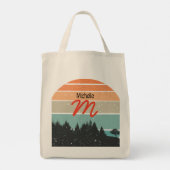 Tote Bag Ridin' With Biden Manger Ice Cream Retro Sunset (Dos)