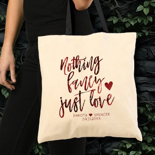 Tote Bag Rien De Fancy Juste Amour Dark Crimson Mariage r