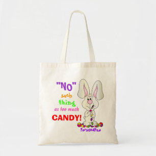 Tote Bag Rien de tel que trop de bonbons - lapin de Pâques