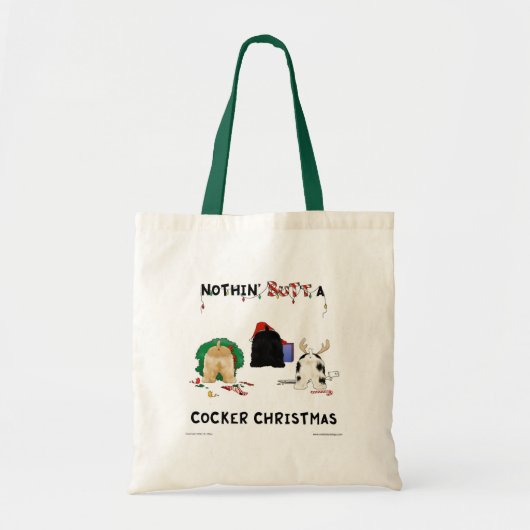Tote Bag Rien n'aboutent Noël de cocker (Devant)