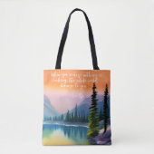 Tote Bag Rien Ne Manque De Citation Zen Scène Lac Pacifique (Devant)