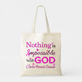 Tote Bag Rien n'est impossible avec Dieu (Dos)