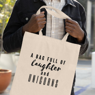 Tote Bag Rires et licornes Drôle Joyeux Excentrique