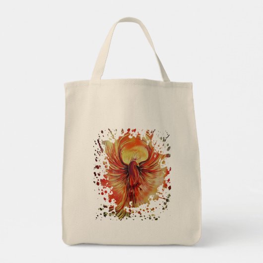 Tote Bag Rising Phoenix Fire Bird Bold Flame Magical (Dos)