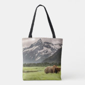 Tote Bag Rive de l'Alaska, grizzli (Dos)