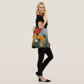 Tote Bag Riverside – Prairie Abstraite Expressive (Sur le modèle)