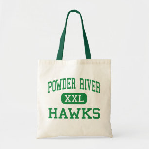 Tote Bag Rivière de poudre - faucons - haute - Broadus