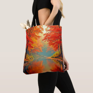 Tote Bag Rivière forestière d'automne