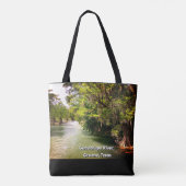 Tote Bag Rivière Guadalupe en Gruene, Texas Aquarelle (Dos)
