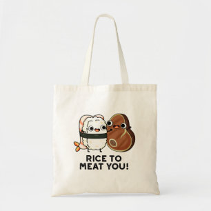 Tote Bag Riz À La Viande Vous Drôle Sushi Steak Pun