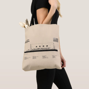 Tote Bag RMS Lusitania - Plan directeur des navires SD