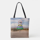 Tote Bag Road Trip 70th Birthday Funny Signes Ajouter Votre (Dos)