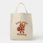 Tote Bag Roar‑some Holiday Tiger Santa – Funny Animal lover (Dos)