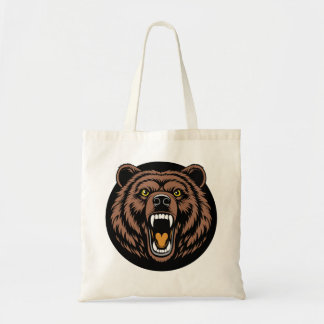 Tote Bag Roaring Bear Power Emblem