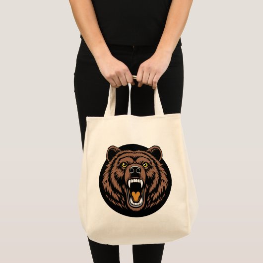Tote Bag Roaring Bear Power Emblem (Devant (produit))