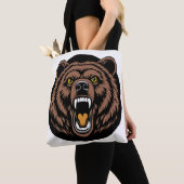 Tote Bag Roaring Bear Power Emblem (De près)