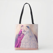 Tote Bag Robe de mariée de la planche de mode française de  (Devant)