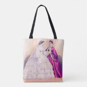 Tote Bag Robe de mariée de la planche de mode française de  (Dos)