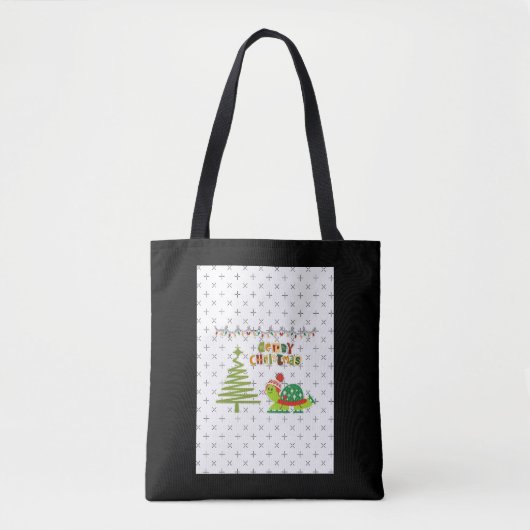 Tote Bag Robe de Noël tortue A Line (Devant)