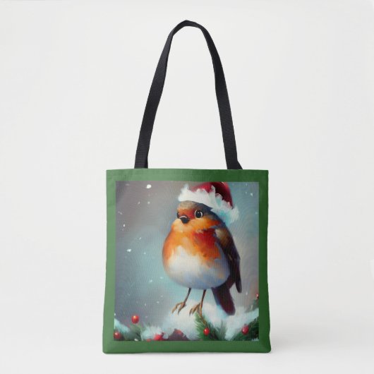 Tote Bag Robin de Noël 1 (Devant)