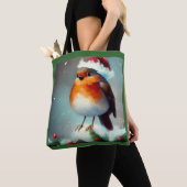 Tote Bag Robin de Noël 1 (De près)