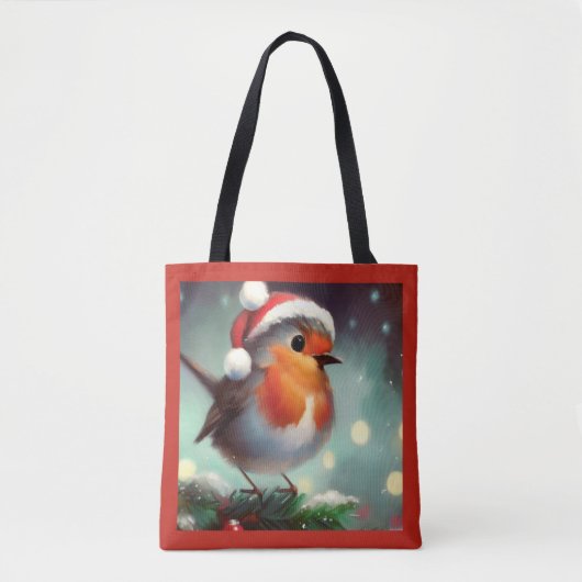 Tote Bag Robin de Noël 2 (Devant)