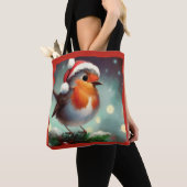 Tote Bag Robin de Noël 2 (De près)