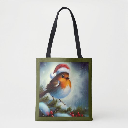 Tote Bag Robin de Noël 3 (Devant)