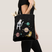 Tote Bag Robinet spatial et planète (De près)
