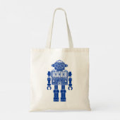 Tote Bag Robot 270620/08 - Bleu marine et blanc (Dos)