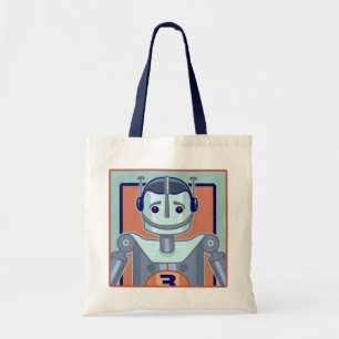 Tote Bag Robot bleu rétro