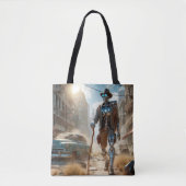 Tote Bag Robot dans Ghost Town (Devant)