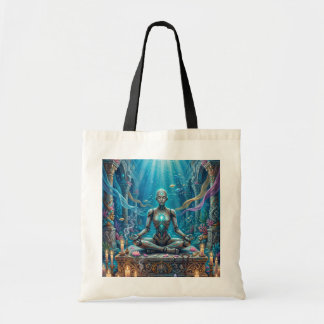 Tote Bag Robot de méditation sous-marin – Spirituel