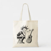 Tote Bag Robot de musique confus (Dos)