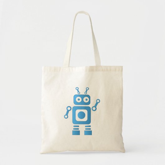 Tote Bag Robot rétro bleu (Devant)