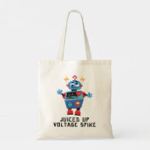 Tote Bag Robot souffrant d'un pic de tension monté (Dos)