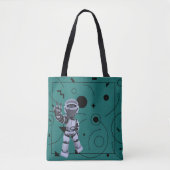 Tote Bag Robot vert mignon Formes géométriques Enfants (Devant)