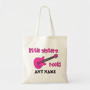 Tote Bag Roche de petites soeurs ! avec la guitare rose