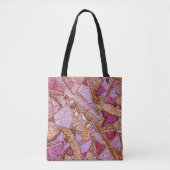 Tote Bag Roche volcanique peinte en lilas rose (Devant)