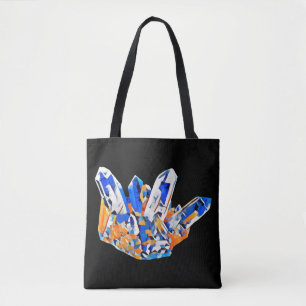Tote Bag Roches de pierres de cristal colorées Art Abstrait